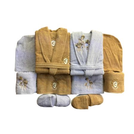 سرویس حوله 10 تکه کاردینال مخصوص عروس داماد مدل دانتلا آنتا