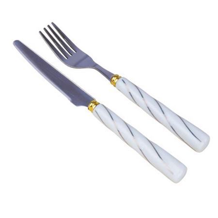 ست کارد و چنگال میوه خوری 12 پارچه مدل پیچ