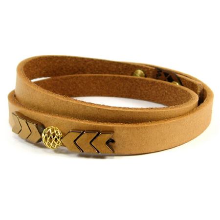 دستبند چرم و طلا 18 عیار مردانه مانچو مدل bfg121