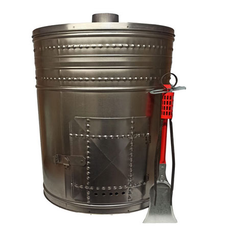 بخاری هیزمی ورق آهن استوانه ای مدل 2070