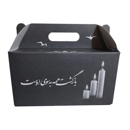 جعبه پذیرایی یکبار مصرف ترحیم طرح جاودان بسته 25 عددی