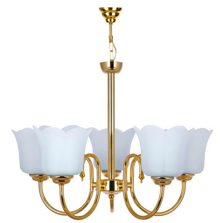 لوستر 5 شعله چشمه نور بدنه فلزی برای اتاق خواب و پذیرایی