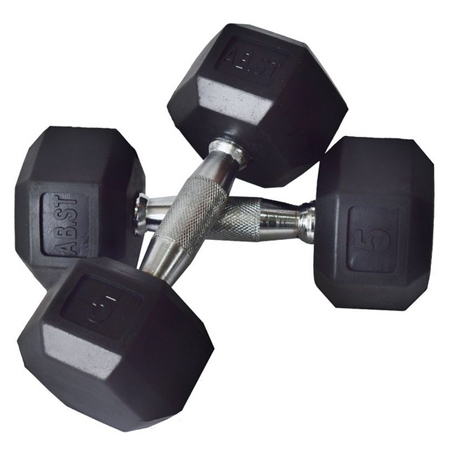 دمبل بدنسازی شش ضلعی 5 کیلوگرمی بسته 2 عددی