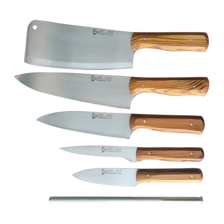 سرویس چاقو آشپزخانه 6 پارچه الماس زنجان