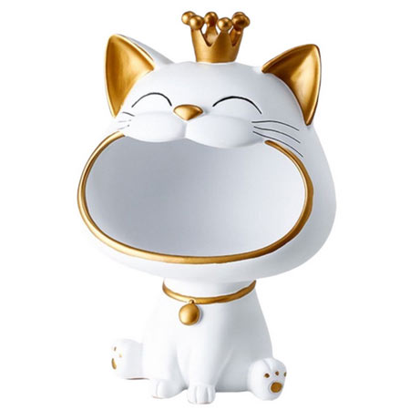 مجسمه مدل گربه دهان گشاد جنس پلی استر