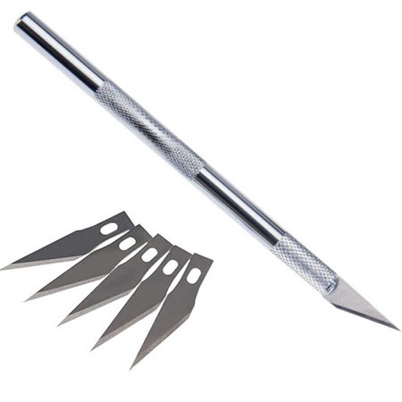 کاتر مدادی استیل مدل ASR-11 به همراه 6 عدد تیغ یدک