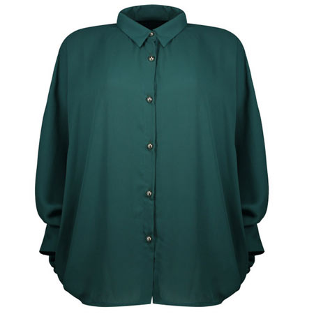 شومیز زنانه الیاف طبیعی و پلی استر یقه برگردان آستین بلند