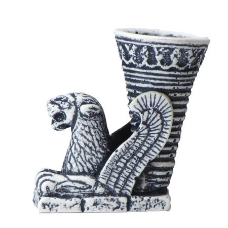 مجسمه مدل باستانی ریتون شیر دوره هخامنشی جنس پودر سنگ و رزین