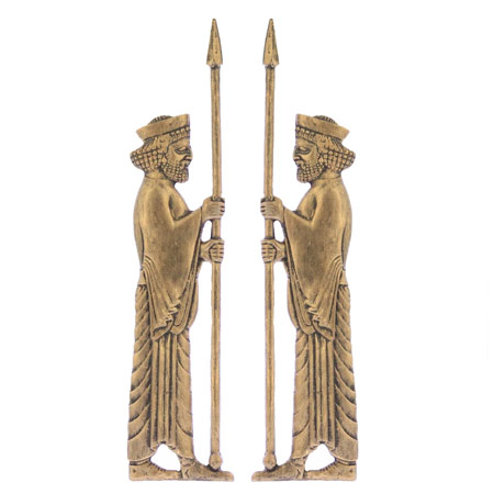 مجسمه سرباز هخامنشی کنسول بسته 2 عددی جنس پلی استر