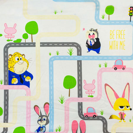 ملحفه نوزادی آدنو مدل Zootopia یک نفره سایز 100x150 سانتی متر