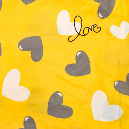 ملحفه نوزاد آدنو طرح قلب جنس نخ و پنبه یک نفره 100x150 سانتی متر