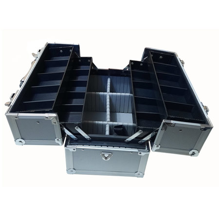 جعبه ابزار مدل آلومینیومی قفل دار دو طبقه