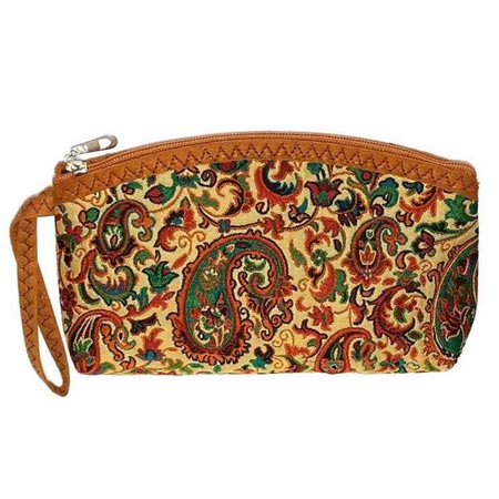 کیف لوازم آرایشی طرح ترمه شیک و زیبا