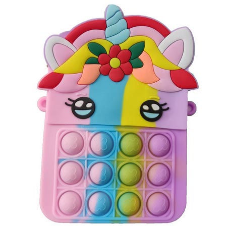 فیجت ضد استرس مدل کیف پاپیت طرح یونیکورن گلدار