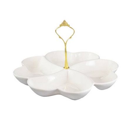 اردو خوری سرامیک مدل 4 خانه دسته دار