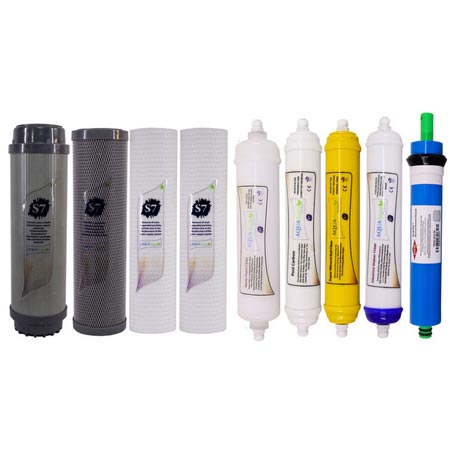 فیلتر دستگاه تصفیه آب آکوآ اسپرینگ مدل F-S7-H9A مجموعه 9 عددی