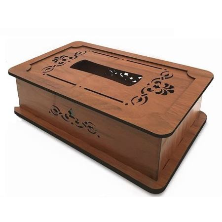 جعبه دستمال کاغذی چوب آرا مدل پنج لایه