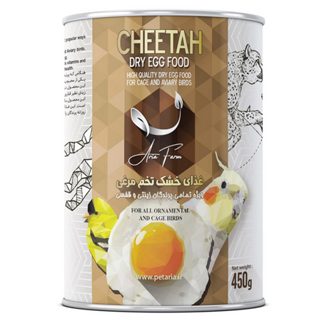 غذای خشک پرندگان زینتی آریا فارم مدل چیتا فود وزن 450 گرم