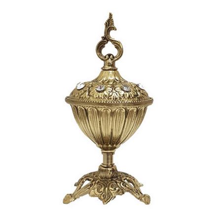 قندان برنزی مدل اطلسی نگین دار مجلسی