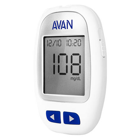 دستگاه تست قند خون آوان مدل AGM01 با 10 عدد نوار تست قند خون