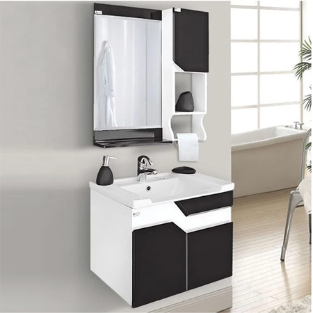 روشویی کابینتی آزالیا به همراه آینه و باکس و جا حوله ای