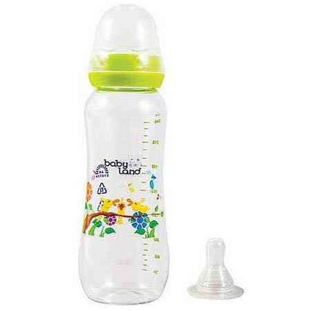 شیشه شیر بیبی لند پلاستیکی ظرفیت 240 میلی لیتر