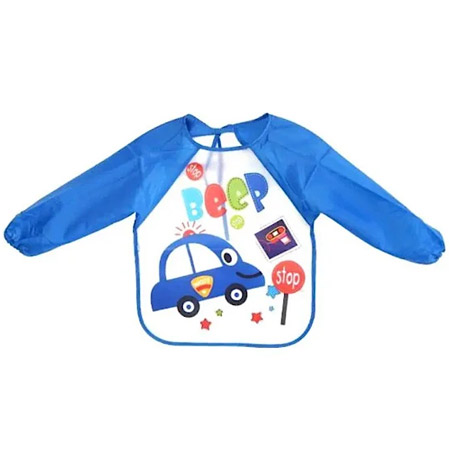 پیش بند نوزادی مدل ماشین جنس پلاستیک فری سایز