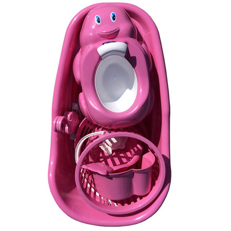 ست وان حمام کودک مدل پاندا جنس پلاستیک بسته 9 عددی