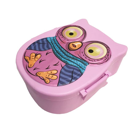 ظرف نگهدارنده غذای کودک مدل جغد جنس پلاستیکی