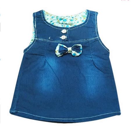 سارافون نوزادی دخترانه جین مدل پاپیون