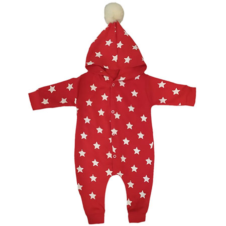 سرهمی نوزادی طرح ستاره جنس نخ ویسکوز دم پا کش