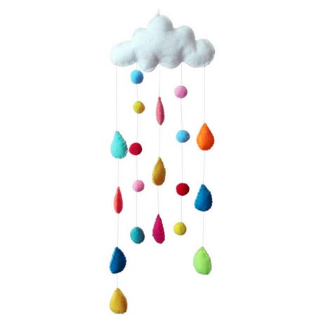 آویز اتاق کودک طرح ابر و باران مدل N-046