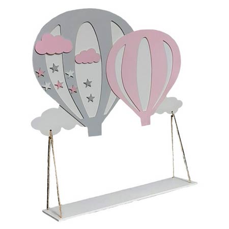 شلف دیواری اتاق کودک طرح بالن مدل 044R