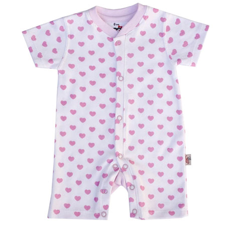 سرهمی شورتی نوزادی دخترانه نخی برند آدمک مدل قلب