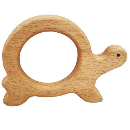 دندانگیر نوزاد چوبی طرح لاک پشت