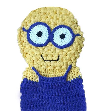 لیف حمام کودک نخی بند دار مدل مینیون