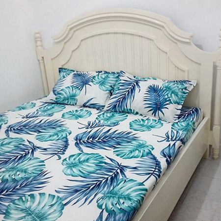 سرویس ملحفه پلی کتان دو نفره سه تکه