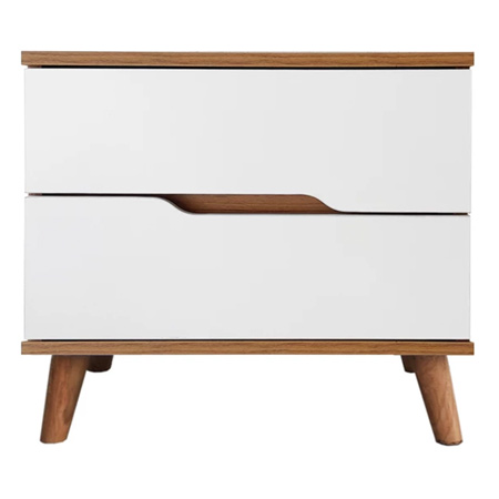 میز پاتختی مدل لوکا جنس ملامینه با پایه چوبی