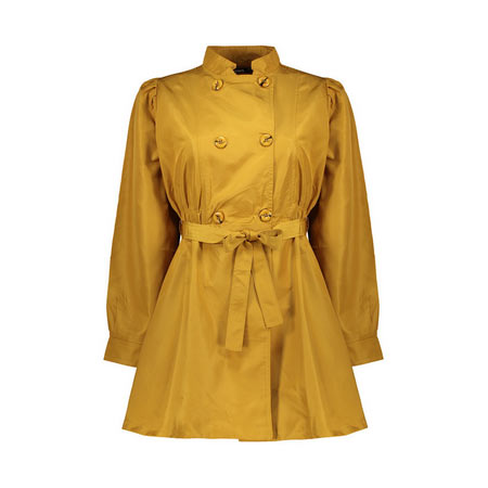 بارانی زنانه بنیس مدل مارینا رنگ خردلی جنس پلی استر