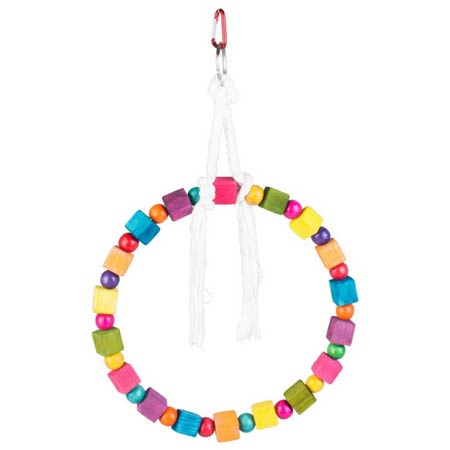 اسباب بازی پرندگان طرح آویز حلقه ای رنگارنگ مدل AL101