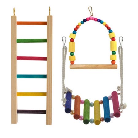 اسباب بازی پرندگان جنس چوب مجموعه 3 عددی