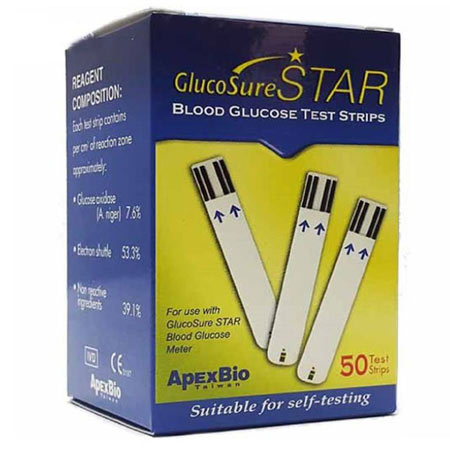 نوار تست قندخون گلوکوشر استار بسته 50 عددی