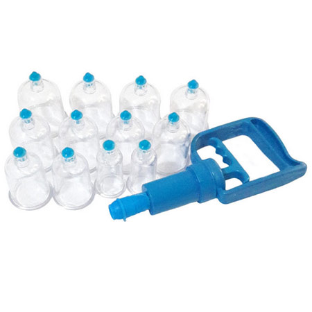 بادکش بدن با 12 لیوان سوپاپ دار برای بادکش درمانی