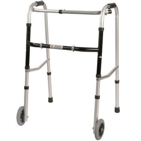 واکر دو چرخ تاشو برسا مدل آلومینیومی