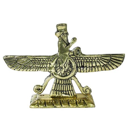 مجسمه برنجی طرح اهورا مزدا برای تزئین بوفه ویترین