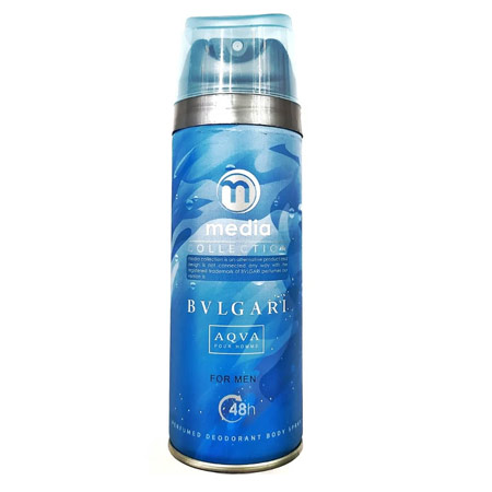 اسپری خوشبو کننده بدن مردانه مدیا مدل bvlgari
