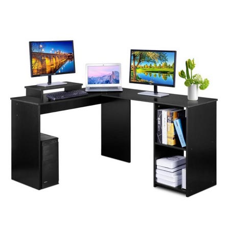 میز کامپیوتر چوبی طرح ال مدل CHC-003