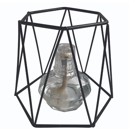 وارمر قوری فلزی شش ضلعی به همراه چراغ الکلی مدل CRANIUM