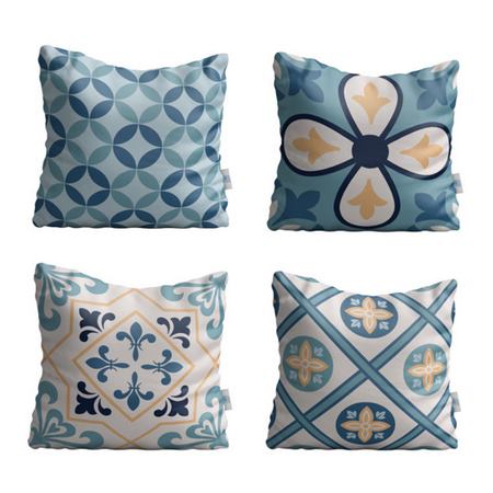 کوسن شمسه نگار پلی استر مدل CUS26 مجموعه 4 عددی