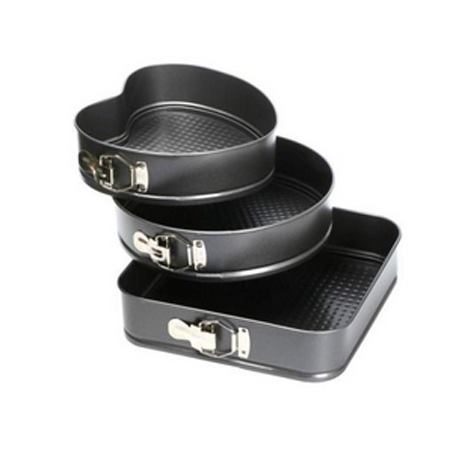 قالب کیک تفلون مجموعه 3 عددی قلب دایره مربع